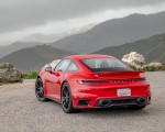 2021 Porsche 911 Turbo S Coupe (Color: Guards Red) Rear Three-Quarter Wallpapers 150x120
