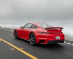 2021 Porsche 911 Turbo S Coupe (Color: Guards Red) Rear Three-Quarter Wallpapers 150x120