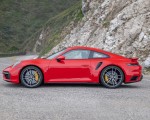 2021 Porsche 911 Turbo S Coupe (Color: Guards Red) Side Wallpapers 150x120