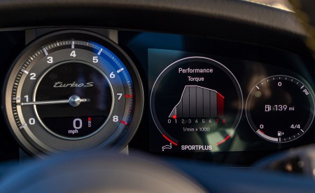 2021 Porsche 911 Turbo S Coupe (Color: Python Green) Digital Instrument Cluster Wallpapers 450x275 (56)