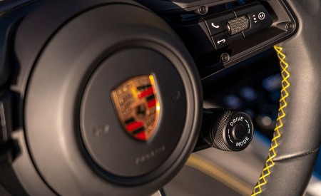 2021 Porsche 911 Turbo S Coupe (Color: Python Green) Interior Steering Wheel Wallpapers 450x275 (49)