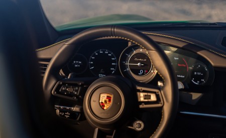 2021 Porsche 911 Turbo S Coupe (Color: Python Green) Interior Steering Wheel Wallpapers 450x275 (40)