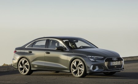 2021 Audi A3 Sedan (Color: Manhattan Gray) Front Three-Quarter Wallpapers 450x275 (14)