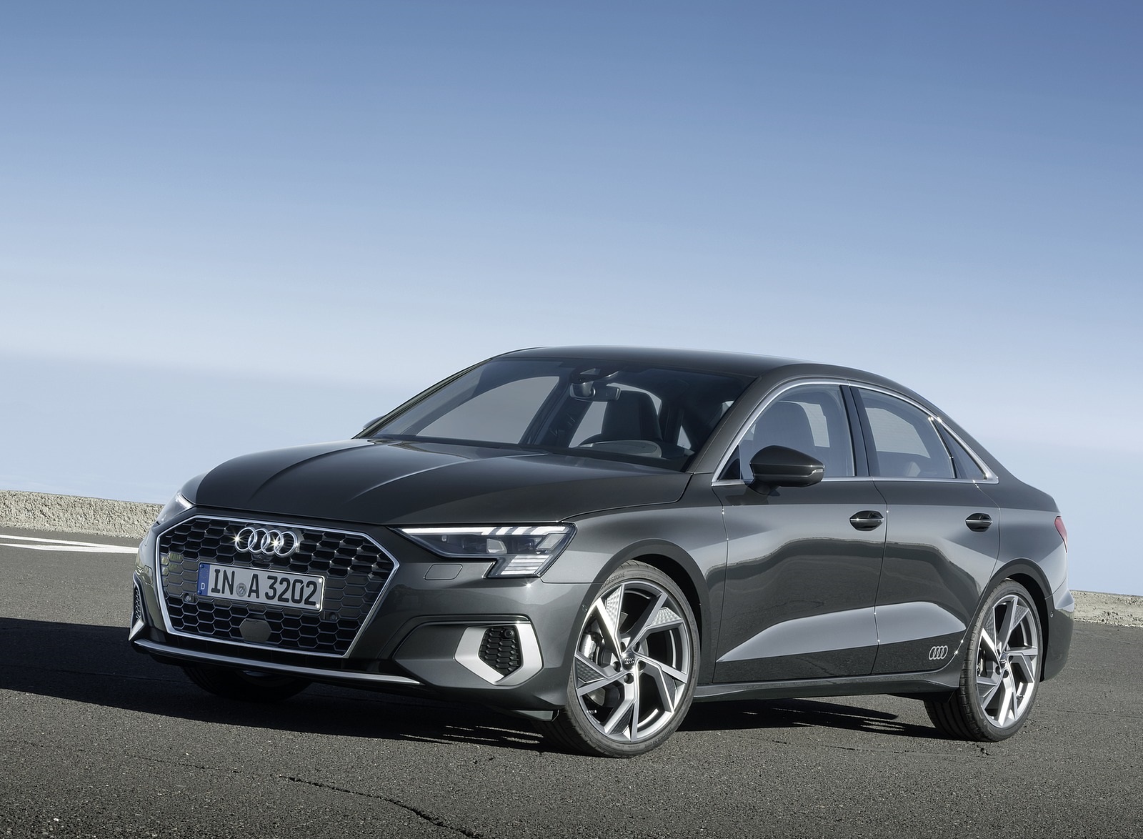 2021 Audi A3 Sedan (Color: Manhattan Gray) Front Three-Quarter Wallpapers (8)