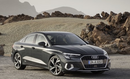 2021 Audi A3 Sedan (Color: Manhattan Gray) Front Three-Quarter Wallpapers 450x275 (6)