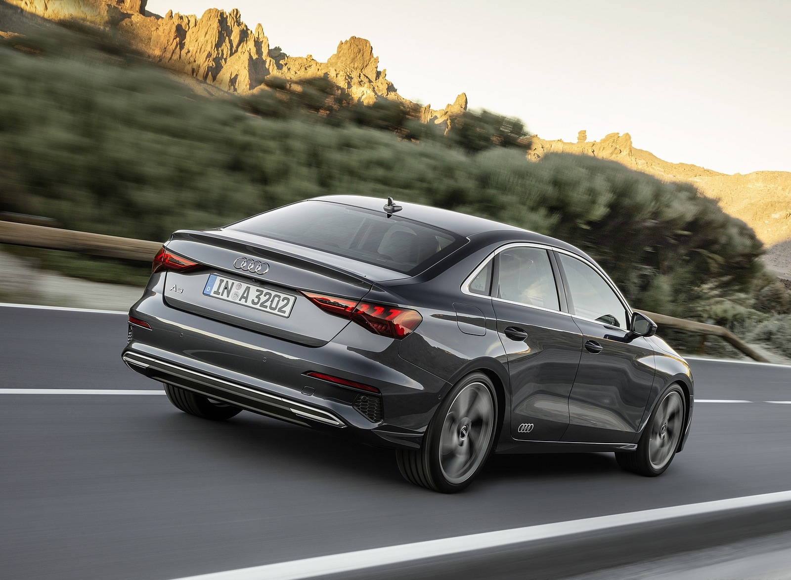 2021 Audi A3 Sedan (Color: Manhattan Gray) Rear Three-Quarter Wallpapers (3)