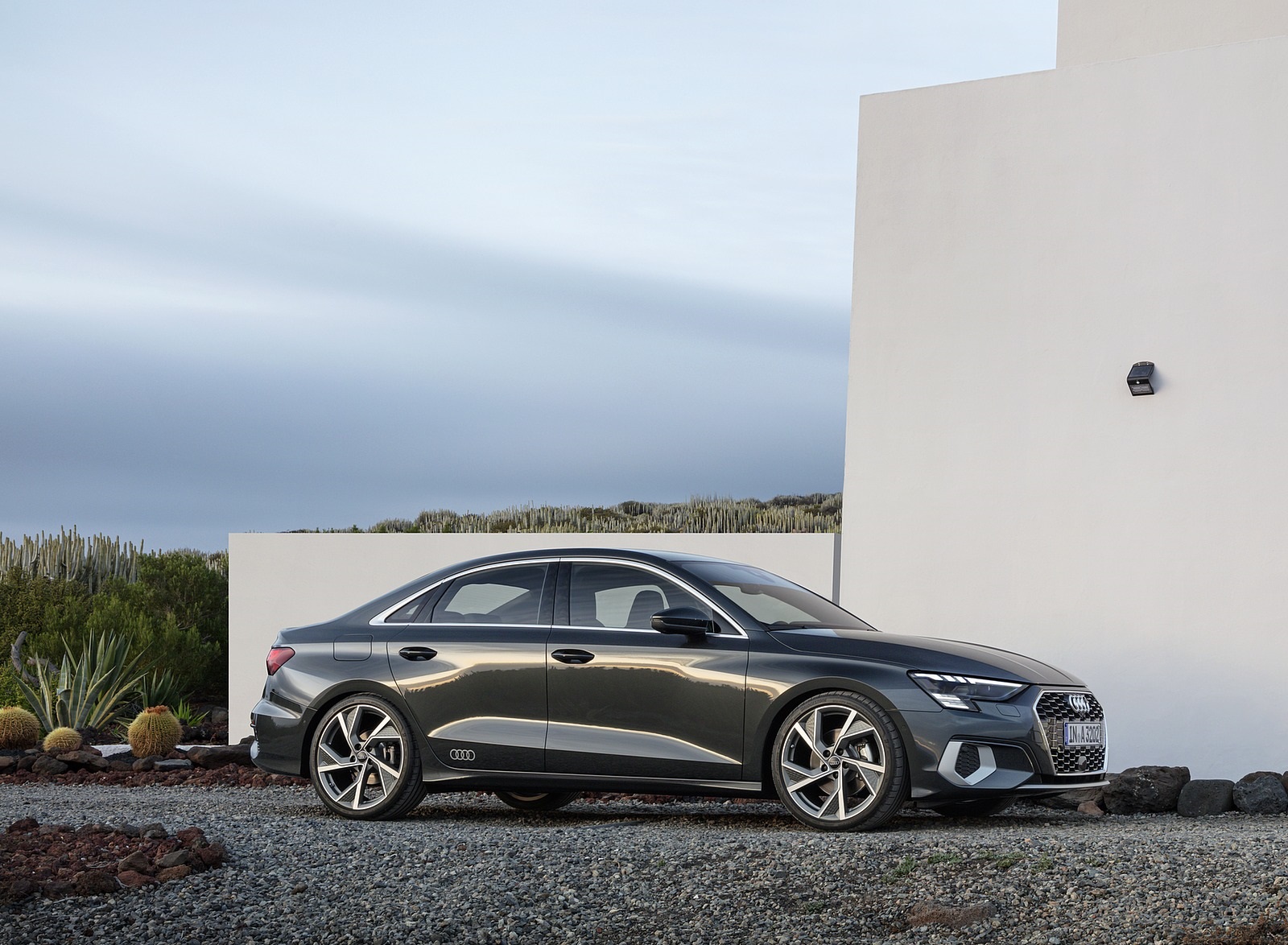 2021 Audi A3 Sedan (Color: Manhattan Gray) Side Wallpapers (9)