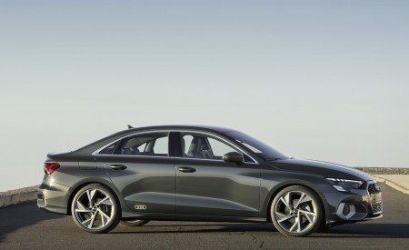 2021 Audi A3 Sedan (Color: Manhattan Gray) Side Wallpapers 450x275 (10)