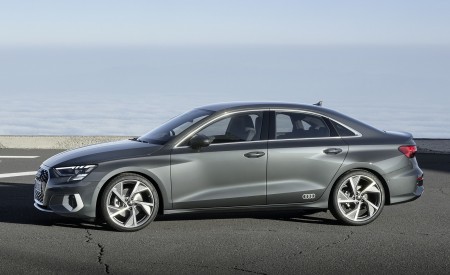 2021 Audi A3 Sedan (Color: Manhattan Gray) Side Wallpapers 450x275 (12)