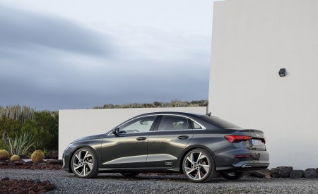 2021 Audi A3 Sedan (Color: Manhattan Gray) Side Wallpapers 450x275 (13)