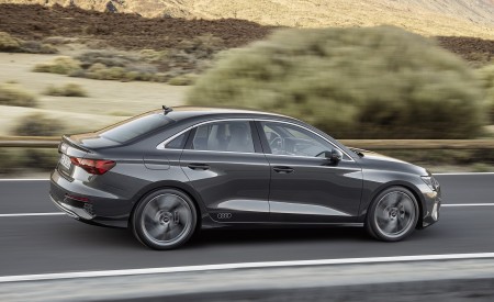 2021 Audi A3 Sedan (Color: Manhattan Gray) Side Wallpapers 450x275 (4)