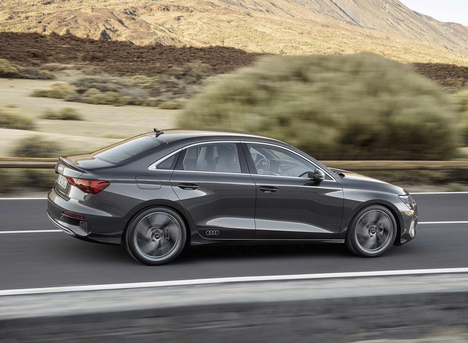 2021 Audi A3 Sedan (Color: Manhattan Gray) Side Wallpapers (4)