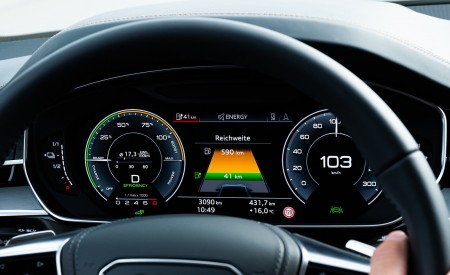2020 Audi A8 L 60 TFSI e quattro (Plug-In Hybrid; UK-Spec) Digital Instrument Cluster Wallpapers 450x275 (81)