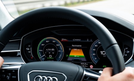 2020 Audi A8 L 60 TFSI e quattro (Plug-In Hybrid; UK-Spec) Digital Instrument Cluster Wallpapers 450x275 (83)