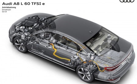 2020 Audi A8 L 60 TFSI e quattro (Plug-In Hybrid; UK-Spec) Drivetrain Wallpapers 450x275 (124)