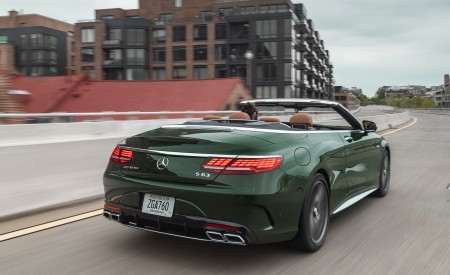 2020 Mercedes-AMG S 63 Cabriolet (US-Spec) Rear Three-Quarter Wallpapers 450x275 (8)