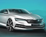 2020 Skoda Superb iV Design Sketch Wallpapers 150x120