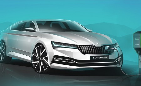 2020 Skoda Superb iV Design Sketch Wallpapers 450x275 (110)