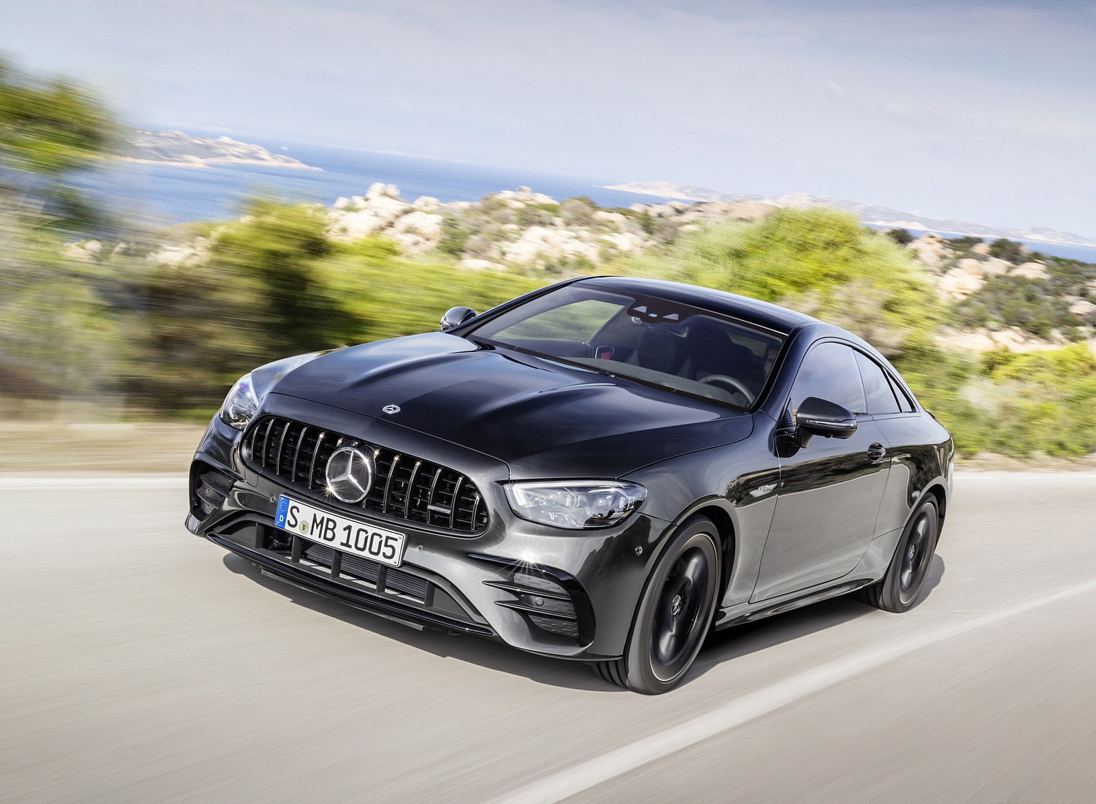2021 Mercedes-AMG E 53 Coupe (Color: Graphite Grey Metallic) Front Three-Quarter Wallpapers (5)