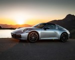 2021 Porsche 911 Targa 4 (Color: Dolomite Silver Metallic) Front Three-Quarter Wallpapers 150x120
