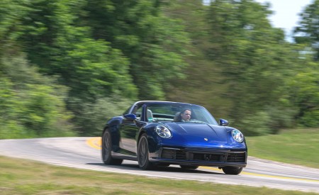 2021 Porsche 911 Targa 4 (Color: Gentian Blue) Front Three-Quarter Wallpapers 450x275 (2)