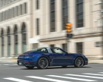 2021 Porsche 911 Targa 4 (Color: Gentian Blue) Rear Three-Quarter Wallpapers 150x120