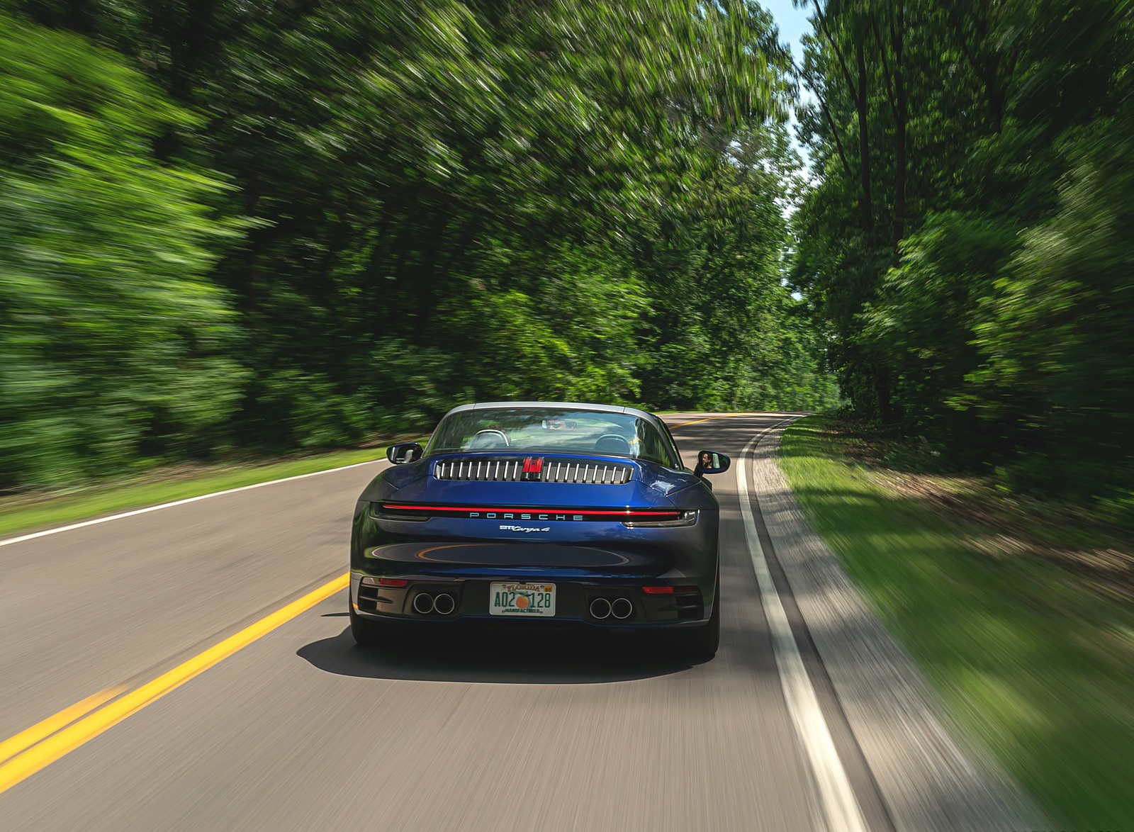 2021 Porsche 911 Targa 4 (Color: Gentian Blue) Rear Wallpapers  (5)