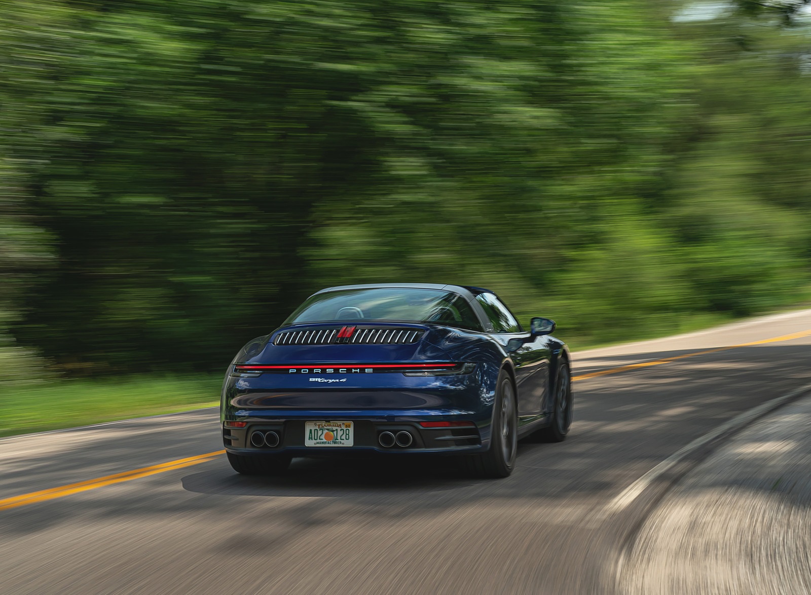 2021 Porsche 911 Targa 4 (Color: Gentian Blue) Rear Wallpapers (6)
