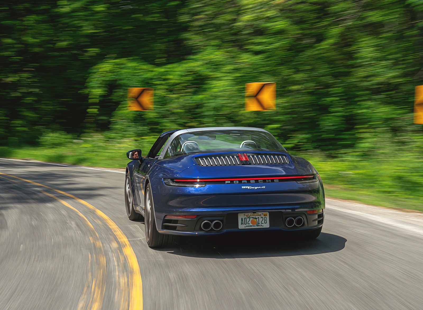 2021 Porsche 911 Targa 4 (Color: Gentian Blue) Rear Wallpapers (8)