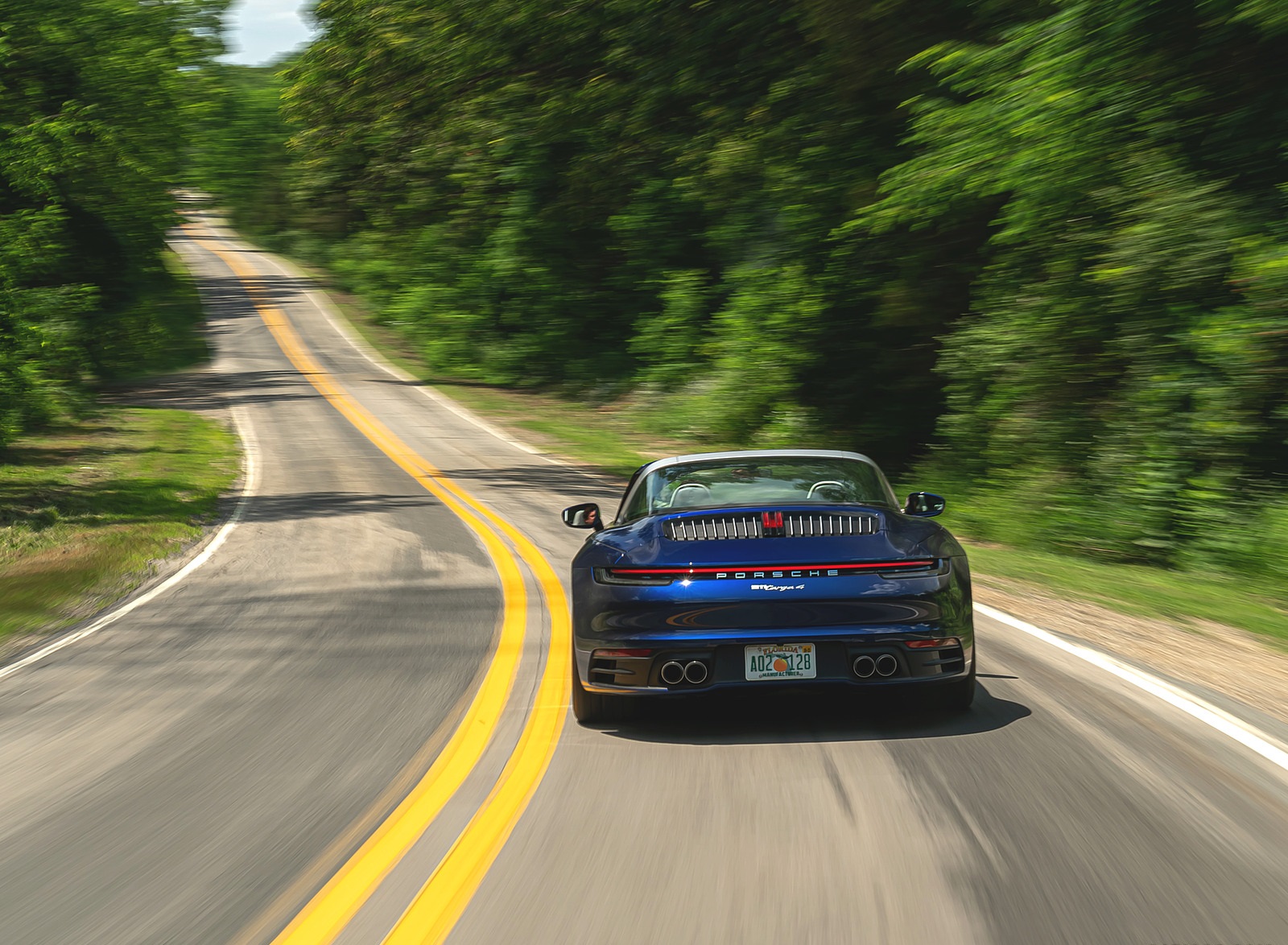 2021 Porsche 911 Targa 4 (Color: Gentian Blue) Rear Wallpapers (10)