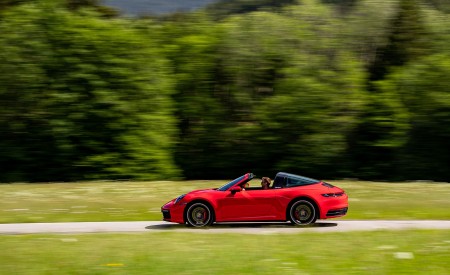 2021 Porsche 911 Targa 4S (Color: Guards Red) Side Wallpapers 450x275 (100)
