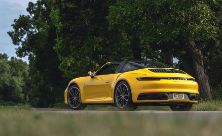 2021 Porsche 911 Targa 4S (Color: Racing Yellow) Rear Three-Quarter Wallpapers 450x275 (17)