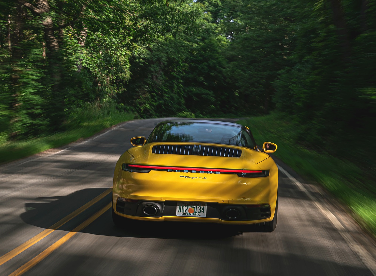 2021 Porsche 911 Targa 4S (Color: Racing Yellow) Rear Wallpapers (8)