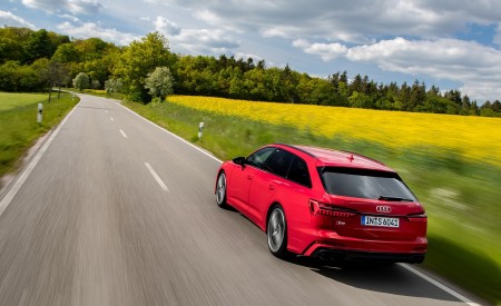 2020 Audi S6 Avant TDI (Color: Tango Red) Rear Three-Quarter Wallpapers 450x275 (8)