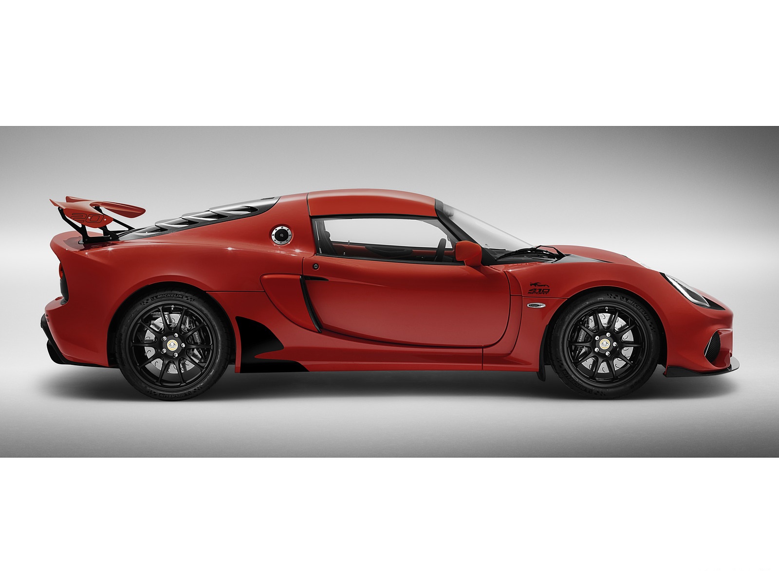 2020 Lotus Exige Sport 410 20th Anniversary (Color: Calypso Red) Side Wallpapers (6)