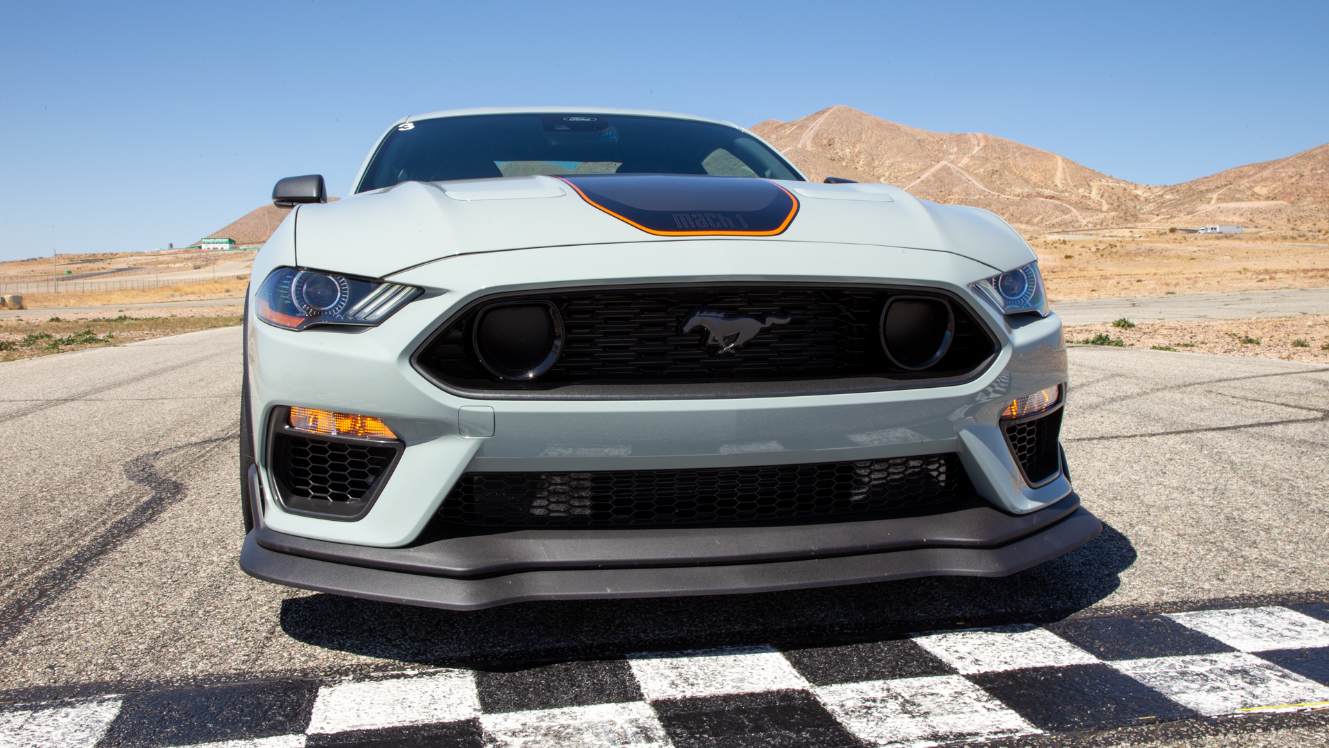 2021 Ford Mustang Mach 1 (Color: Fighter Jet Gray) Front Wallpapers (2)