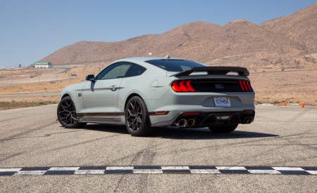 2021 Ford Mustang Mach 1 (Color: Fighter Jet Gray) Rear Three-Quarter Wallpapers 450x275 (4)