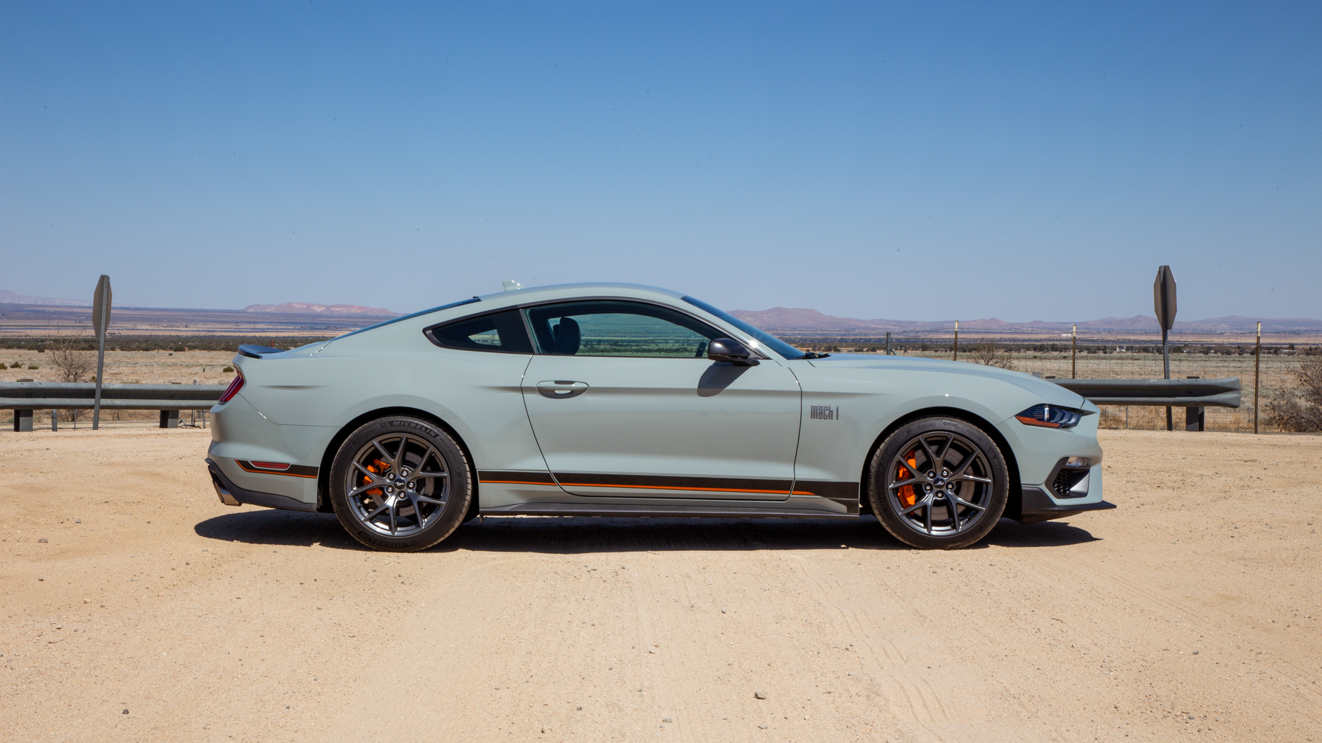 2021 Ford Mustang Mach 1 (Color: Fighter Jet Gray) Side Wallpapers (14)