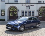 2021 Mercedes-AMG E 63 S Estate 4MATIC+ (Color: Designo Magno Brilliant Blue) Front Three-Quarter Wallpapers 150x120