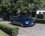 2021 Mercedes-AMG E 63 S Estate 4MATIC+ (Color: Designo Magno Brilliant Blue) Front Three-Quarter Wallpapers 150x120