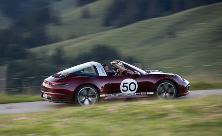 2021 Porsche 911 Targa 4S Heritage Design Edition (Color: Cherry Metallic) Side Wallpapers 450x275 (17)