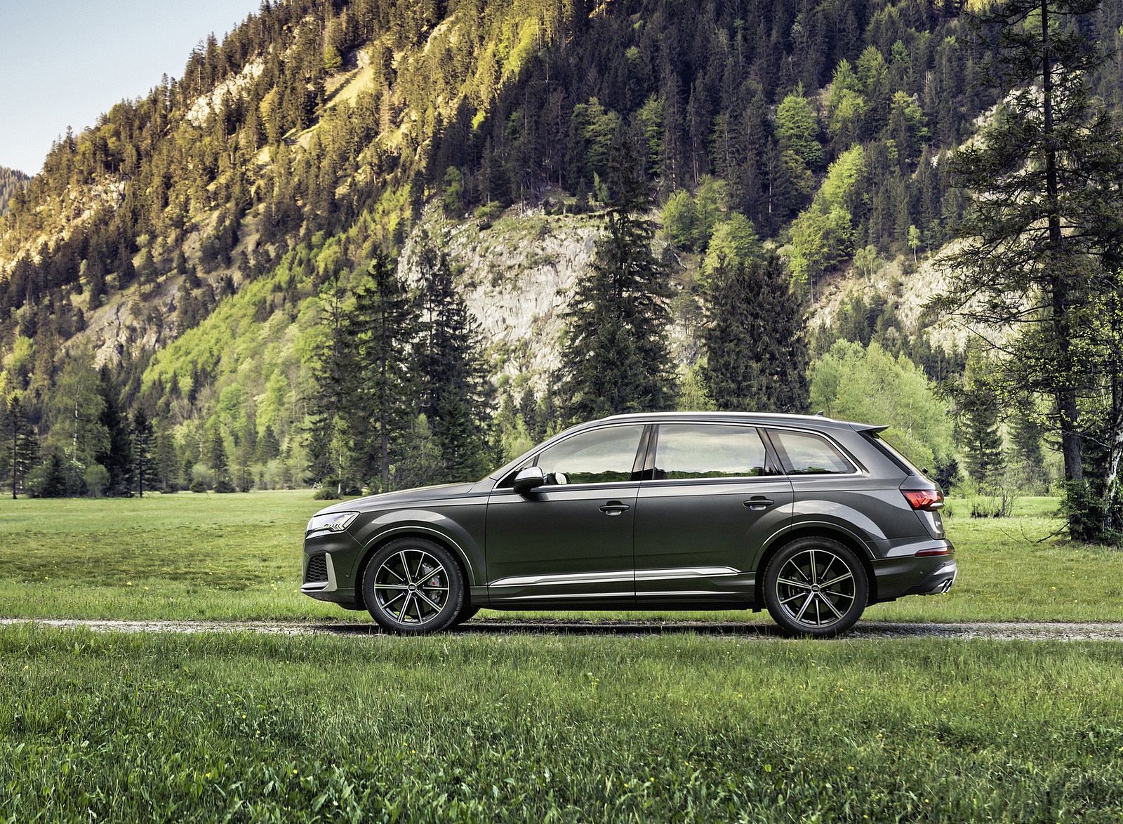 2021 Audi SQ7 TFSI (Color: Daytona Grey) Side Wallpapers (11)