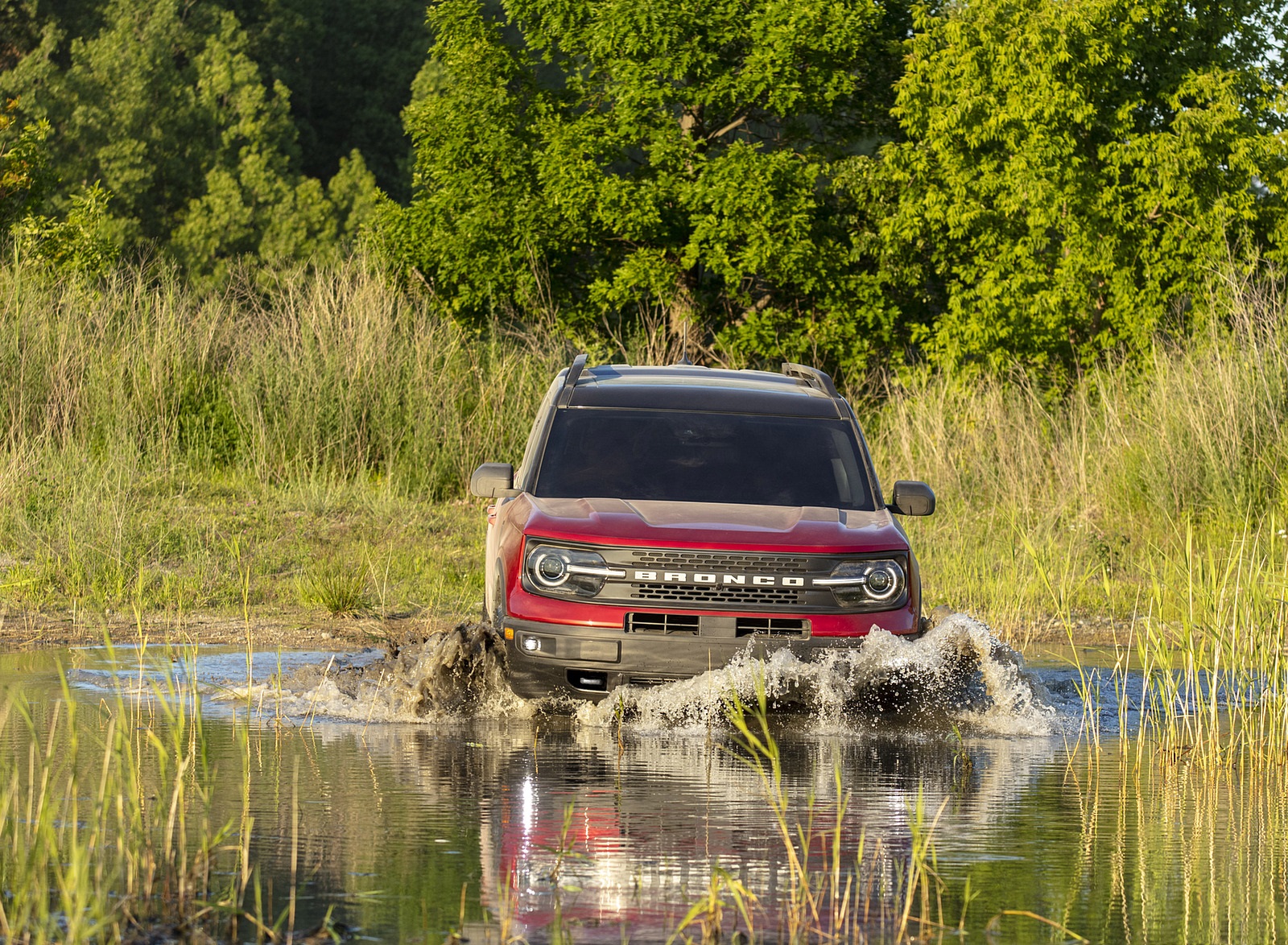 2021 Ford Bronco Sport Badlands (Color: Rapid Red Metallic Tinted Clearcoat) Off-Road Wallpapers  (13)