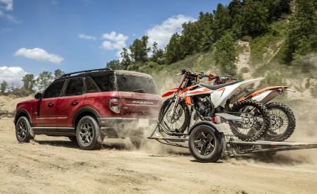 2021 Ford Bronco Sport Badlands (Color: Rapid Red Metallic Tinted Clearcoat) Rear Three-Quarter Wallpapers 450x275 (8)