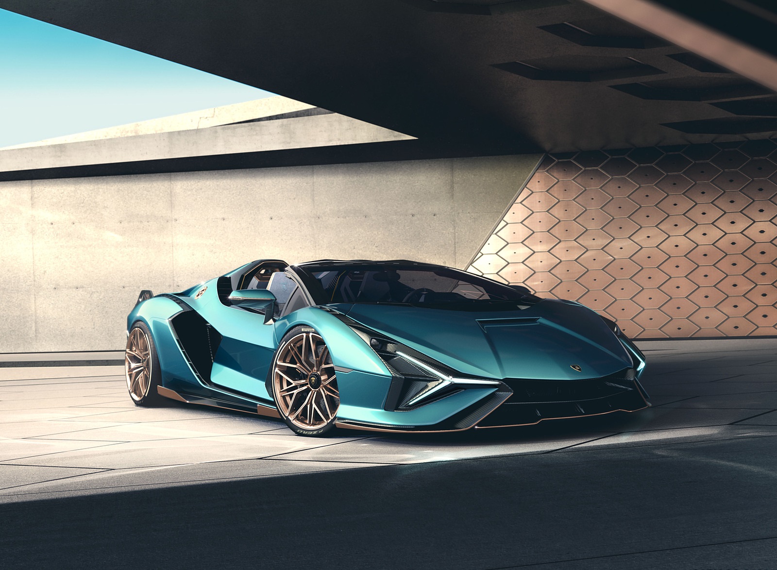 2021 Lamborghini Sián Roadster Front Three-Quarter Wallpapers #4 of 19