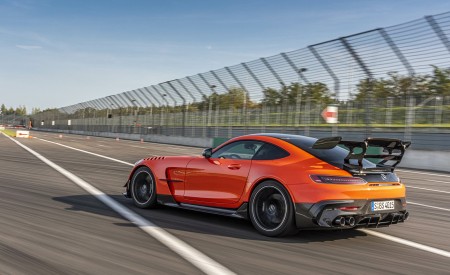 2021 Mercedes-AMG GT Black Series (Color: Magma Beam) Rear Three-Quarter Wallpapers 450x275 (50)