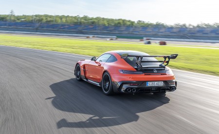 2021 Mercedes-AMG GT Black Series (Color: Magma Beam) Rear Three-Quarter Wallpapers 450x275 (8)