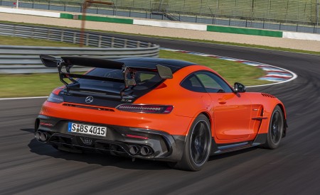 2021 Mercedes-AMG GT Black Series (Color: Magma Beam) Rear Three-Quarter Wallpapers 450x275 (21)