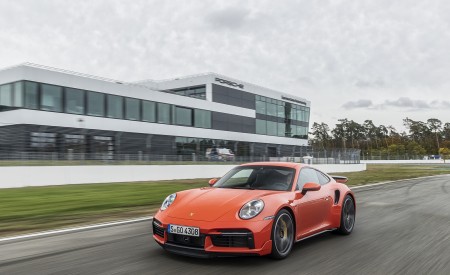2021 Porsche 911 Turbo (Color: Lava Orange) Front Three-Quarter Wallpapers 450x275 (65)