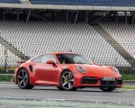 2021 Porsche 911 Turbo (Color: Lava Orange) Front Three-Quarter Wallpapers 150x120